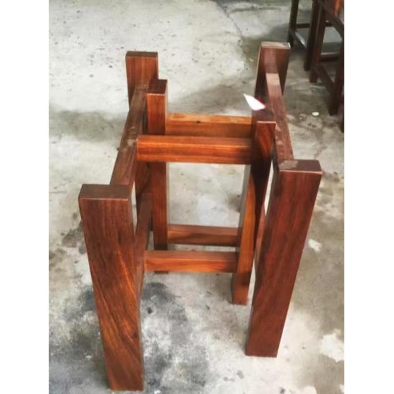 实木桌子腿大板支撑架脚茶餐桌台脚原木配套工字架大理石加厚桌脚