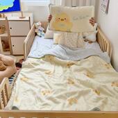 卡通黄色小鸭子A类儿童60支天丝夏凉被宝宝幼儿园凉感空调小被子