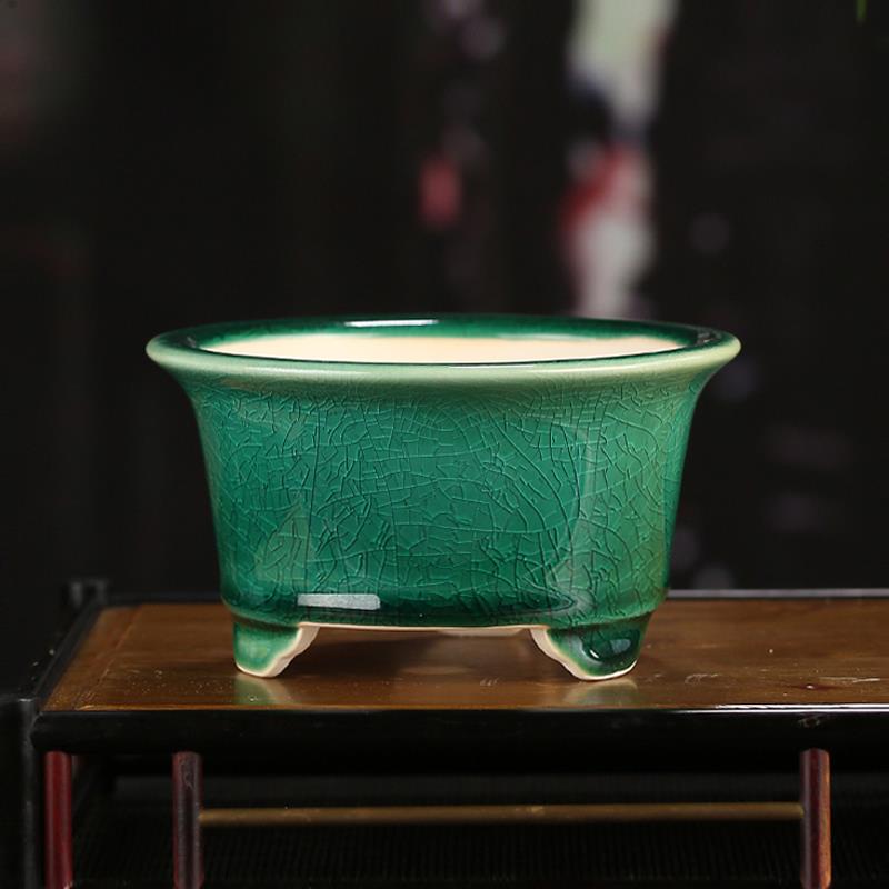 张治诚紫砂盆景花盆北欧简约多肉老桩专用大小口径创意陶瓷花盆