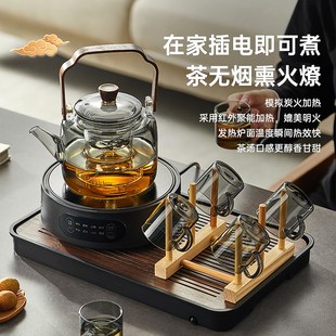 玻璃煮茶壶耐高温家用新款 电陶炉煮茶套装 泡茶器功夫茶具茶盘整套
