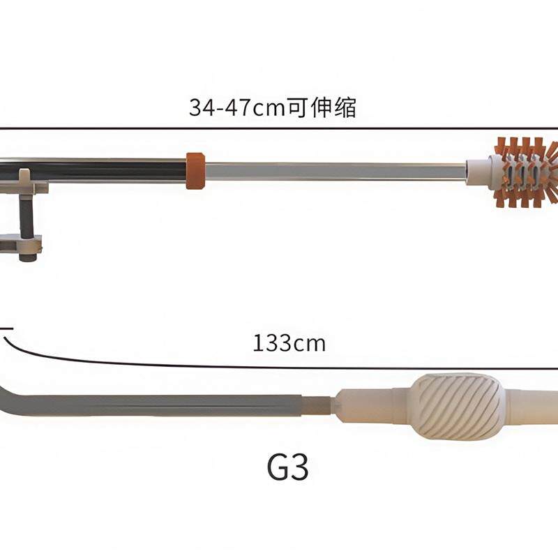 QANVEE仟锐鱼缸换水器多功能手动吸水鱼缸刷清理鱼粪排污工具爆款
