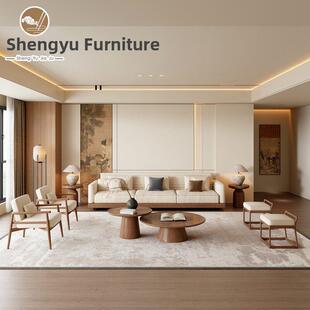 新中式实木沙发组合宋式美学家具家用客厅高端大小户型全套轻奢