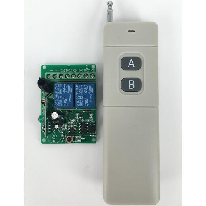 12v 24V无线遥控开关模块 2路遥控控制器 300米远距离12伏遥控器