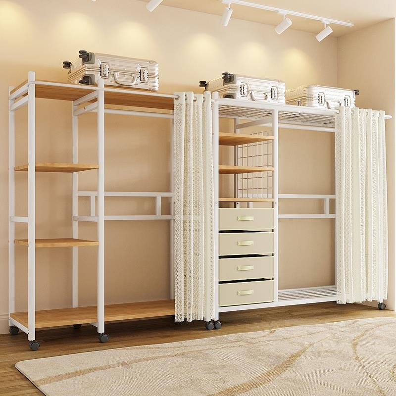 衣架家用挂衣架落地简易衣帽架小户型卧室出租房置物架开放式衣柜