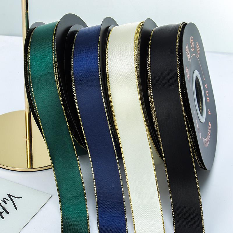 卓彩 金边涤纶带礼品装饰带蛋糕彩带鲜花丝带diy材料发饰绸带缎带