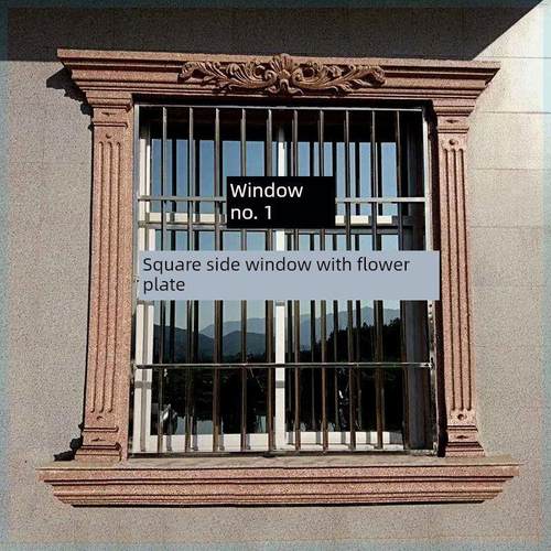 欧式方形罗马柱房屋窗半圆形拱形窗线水泥外墙建筑模板