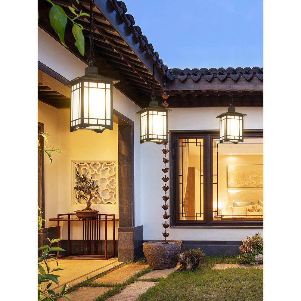 户外吊灯防水庭院走廊花园屋亭葡萄架新型中国风户外太阳能灯Led