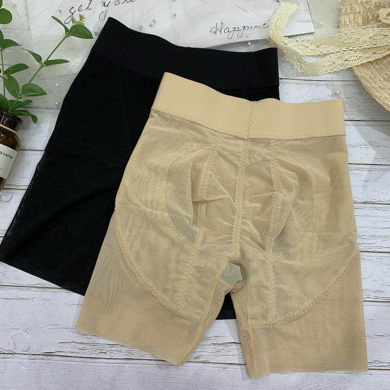 夏季中腰超薄提臀收腹塑身美体束腰强力收小肚子翘臀平角安全裤女