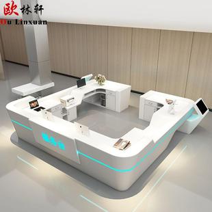 前台接待导诊台服务台医院美容院咨询台公司烤漆吧台护士站工作台