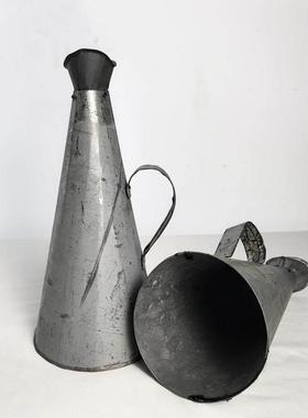 民俗老物件生产队喊话筒喊话喇叭扩音器铁皮喇叭覆古怀旧装饰摆饰