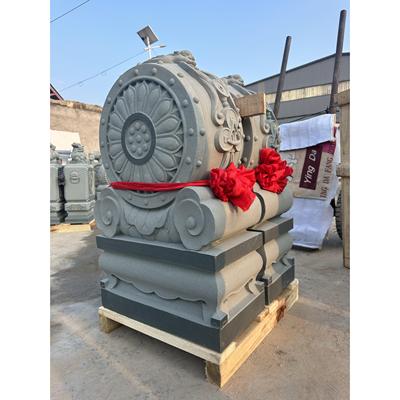 石雕门墩抱鼓石象院门石墩门当户对石一对门口石大理石石墩圆形鼓