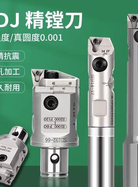 SDJ精镗刀 钨钢微调精镗刀 小孔径精镗套装加工中心 镗孔8 10 12
