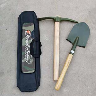 小洋镐锰钢纯钢小号大军镐头民用工兵镐鹤嘴锄头农用战 备镐十字