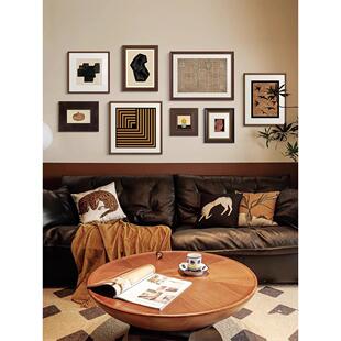 现代几何美学长方形古典元素装饰画艺术极简抽象覆古插画感正方形