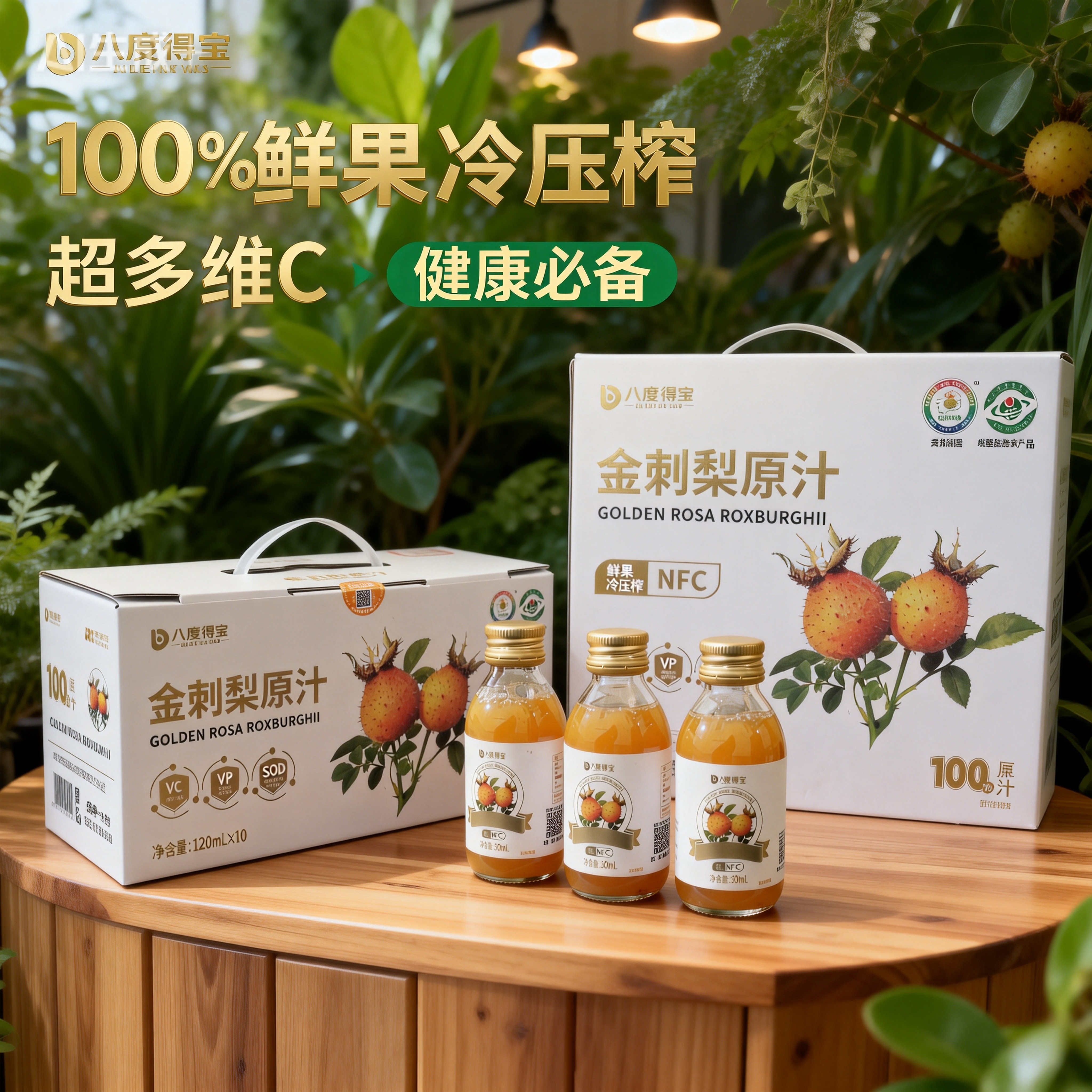 臻品金刺梨原汁贵州特产鲜果压榨经典礼盒10瓶/20瓶装果汁无添加