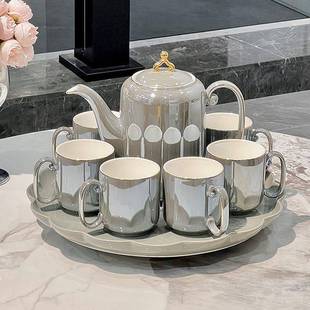 2024新款 茶具套装 轻奢高档陶瓷水杯茶壶茶杯家用客厅待客结婚礼品