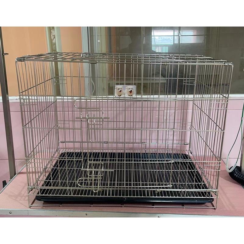 纯不锈钢宠物笼可折叠不生锈兔笼猫笼用品泰迪比熊狗笼子多省包邮