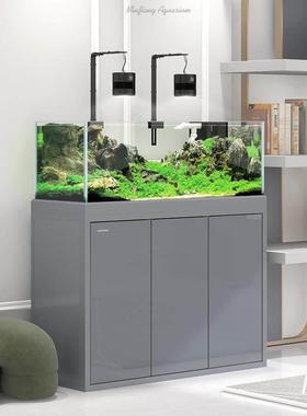 闽江溪流缸水草鱼缸兰寿超白玻璃客厅小型生态造景底滤2023新款