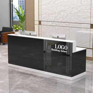 公司前台接待台彷大理石烤漆柜台简约店铺收银台迎宾台小吧台