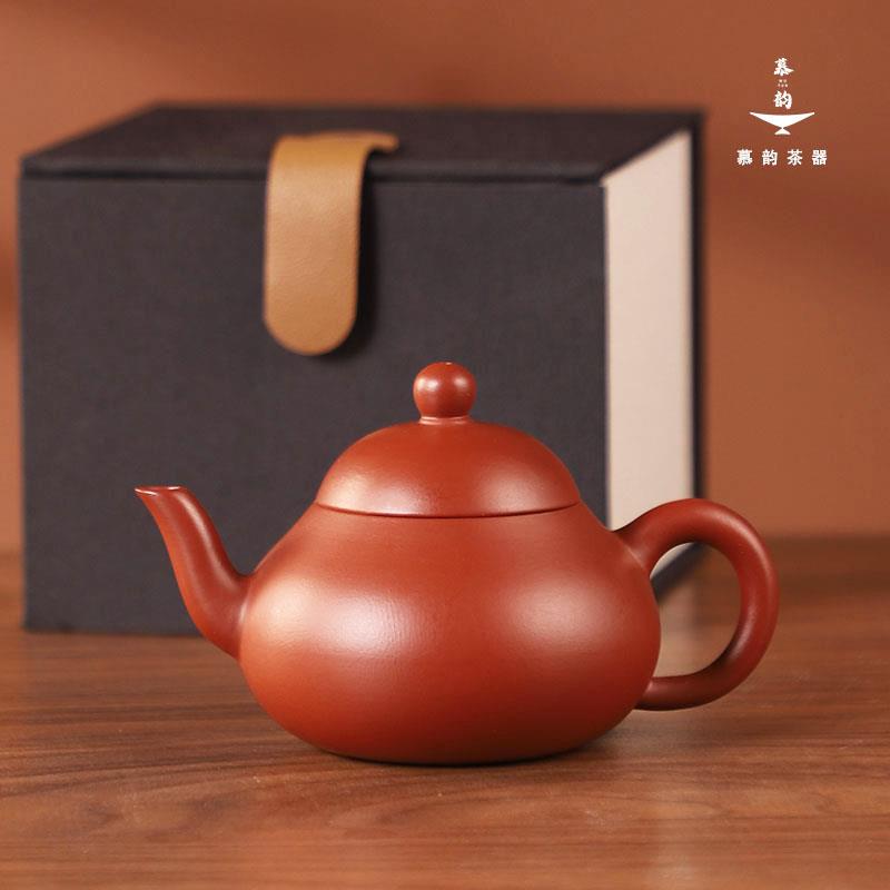 潮州手拉壶大红袍朱泥紫砂壶原矿泡茶壶家用茶具思婷壶小号单壶