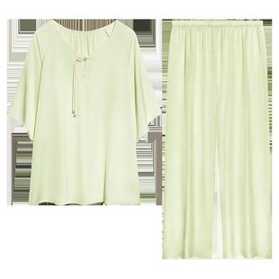 微醺小姐新中式睡衣女夏款2025新款短袖夏季古风国风冰丝家居服