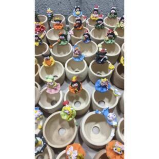 悠悠多肉原创多肉花盆之淘陶泥棉花糖釉材质裙摆系列花盆