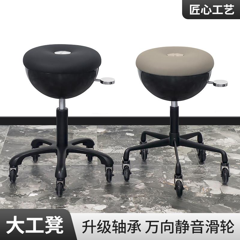 理发店理发师剪发旋转座椅美发椅子升降静音滑轮大工凳美容院专用