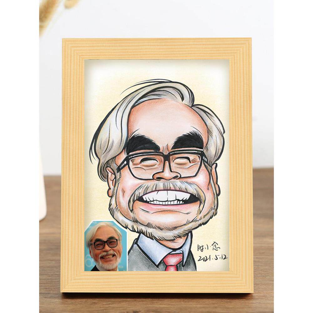 手绘真人画像 似颜绘夸张漫画头像动漫设计 卡通人像老师礼物定制