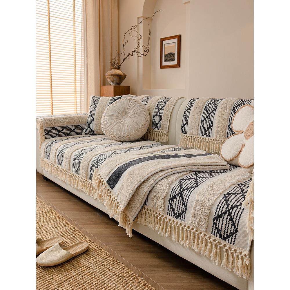 全季节的棉麻沙发靠垫2025新加厚防滑靠垫民族风格民宿沙发套套布,居家布艺,沙发垫,淘宝优惠券,粉丝福利购,淘宝优惠卷