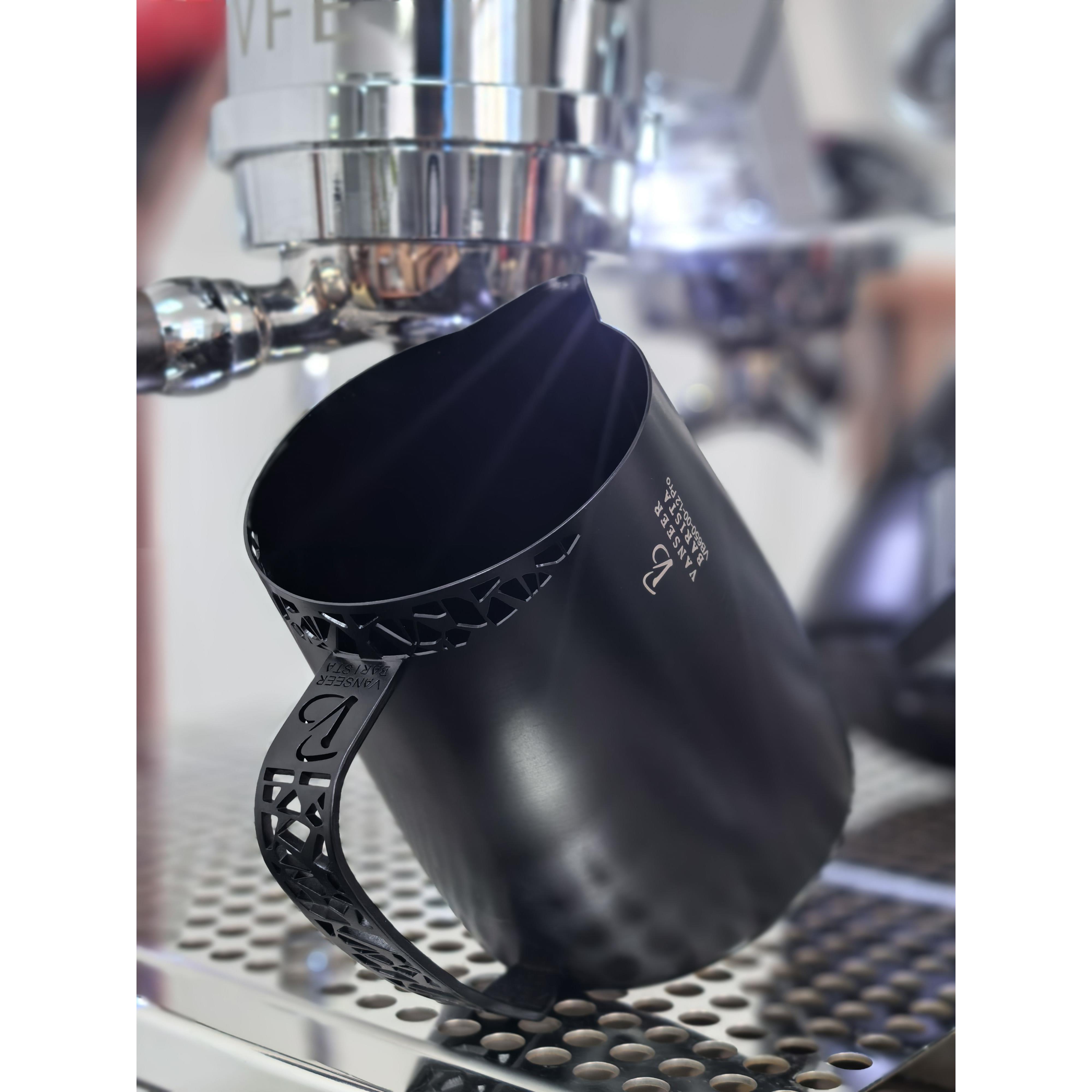 Vanseerbarista黑武士镂空拉花缸不锈钢304拉花缸拉花杯拉花壶