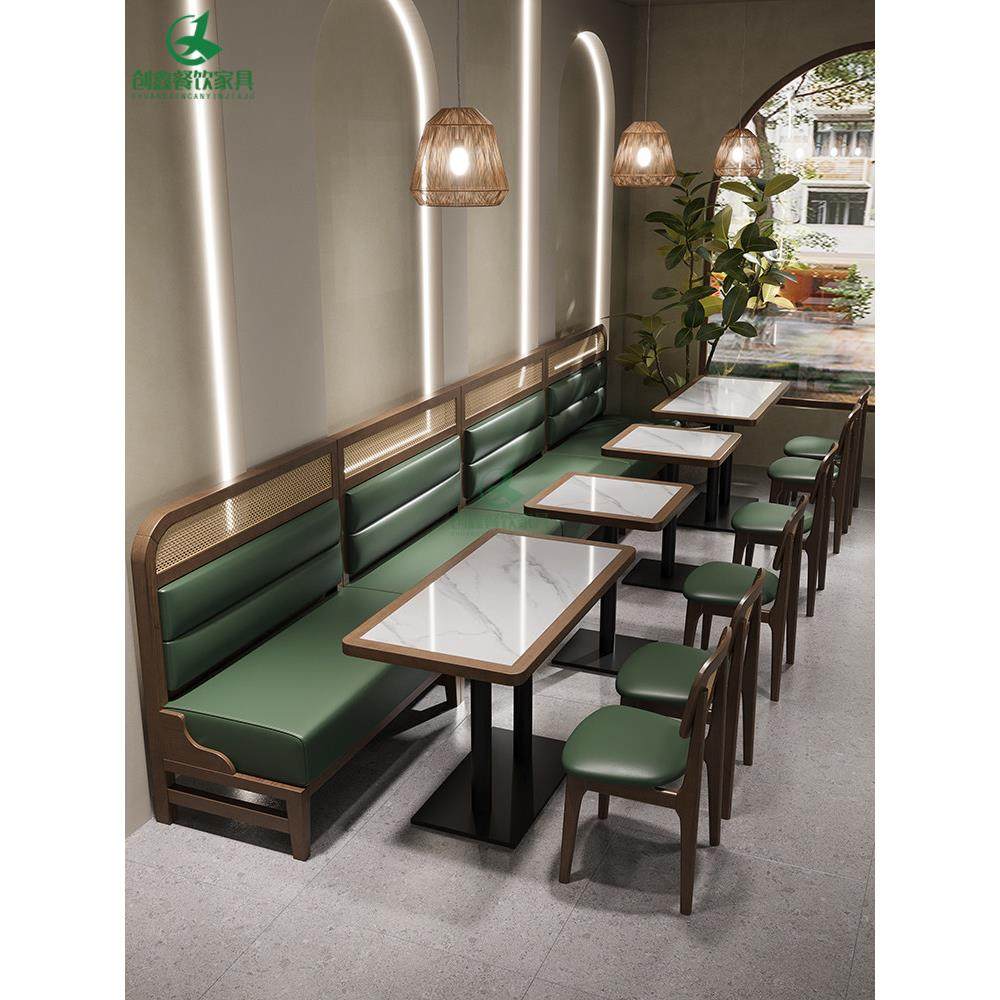 定制主题餐厅实木编藤卡座沙发西餐厅茶楼东南亚餐厅商用桌椅组合,商业/办公家具,卡座,淘宝优惠券,粉丝福利购,淘宝优惠卷