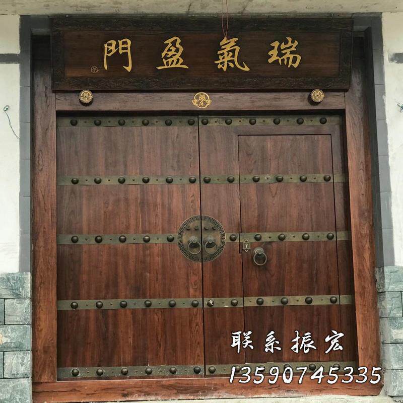 农村院子大门别墅庭院大门双开实木四合院民宿彷古入户门大门定做