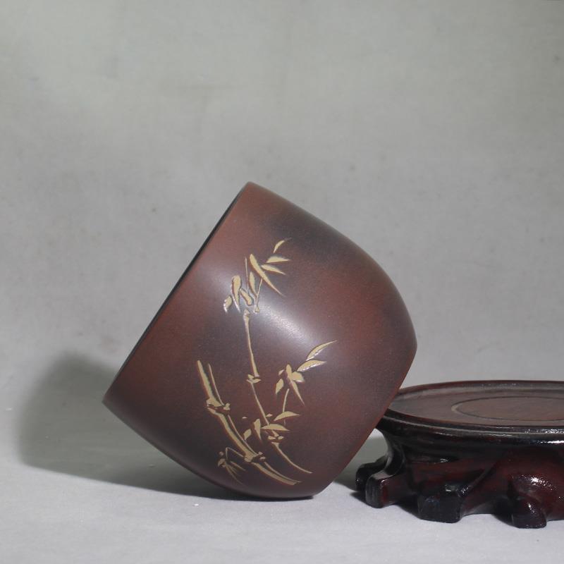 全纯手工钦州泥坭兴陶广西主人品茗橄榄杯茶具喝茶壶配套非紫砂