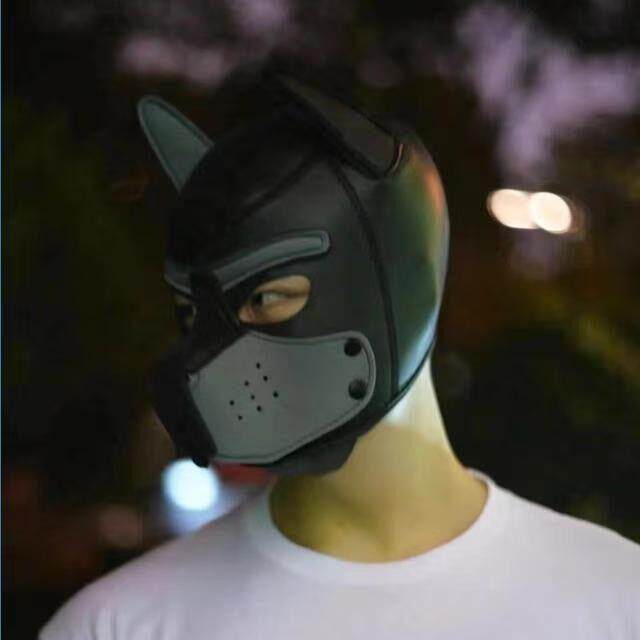 人型犬头套小狗角色扮演潜水料狗头套全包露眼狗头套狗头帽可拆卸