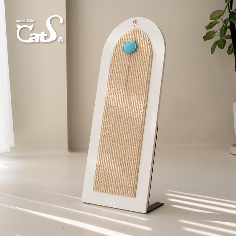 CatS魔镜立式猫抓板大号天然剑麻猫抓板实木猫家具(需靠墙体摆放)