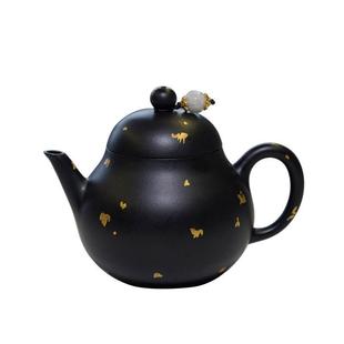 氿间壶堂 宜兴紫砂壶正宗原矿朱泥焐灰洒金孟臣高梨式壶手工小品