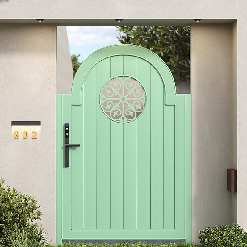 现代简约花园门铝合金庭院门小区户外院子大门农村自建房大门定制