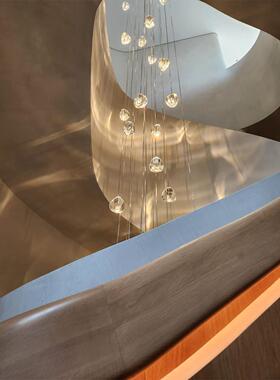 楼梯吊灯2025新款别墅客厅loft复式楼挑空大吊灯旋转楼梯间专用灯