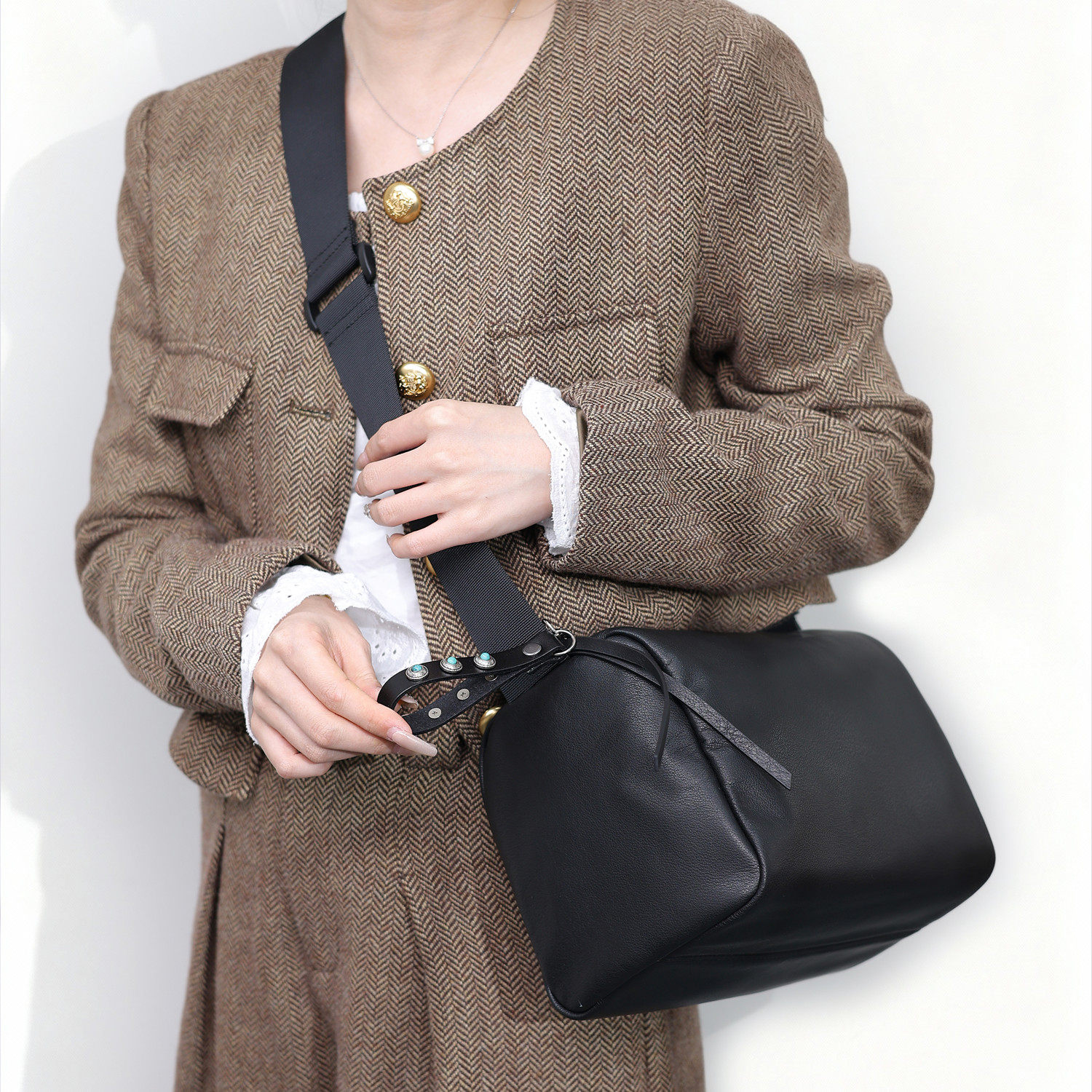 WANYEAH头层牛皮小方包真皮女包单肩斜挎包休闲背包波士顿枕头包,箱包皮具/热销女包/男包,小方包,淘宝优惠券,粉丝福利购,淘宝优惠卷