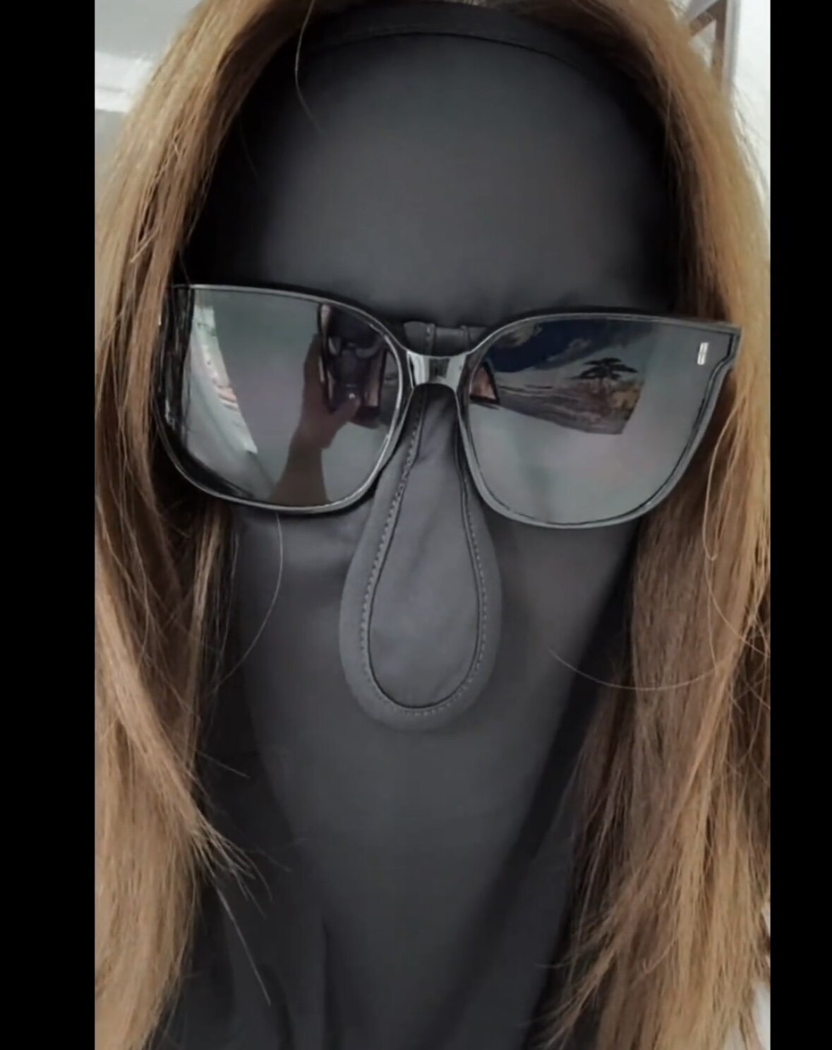 夏季防晒面罩女全脸护颈加长防紫外线薄款透气遮阳大口罩纯色