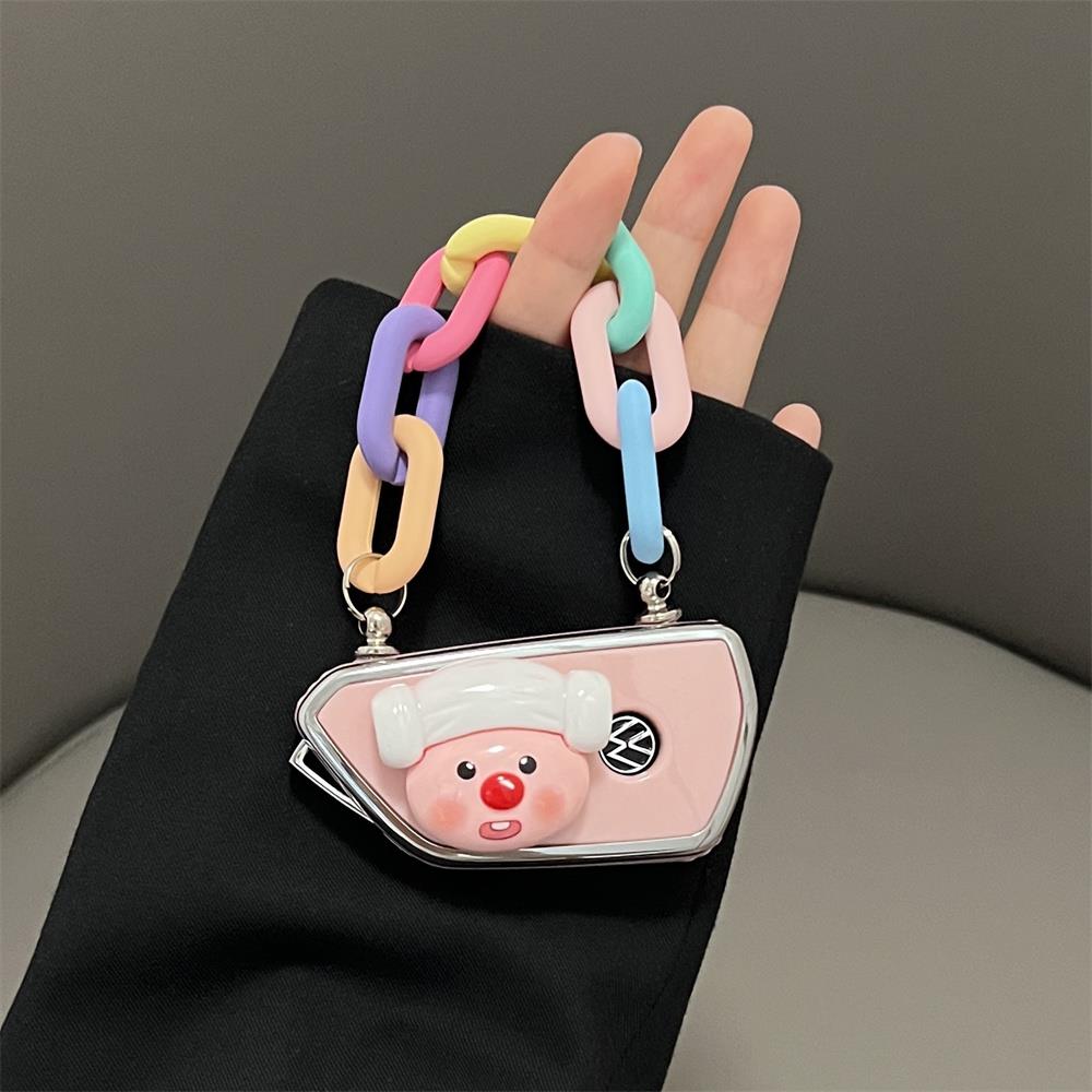 适用福斯Golf8车钥匙套id3威然id4 id6凌度L途昂X揽巡壳卡通女