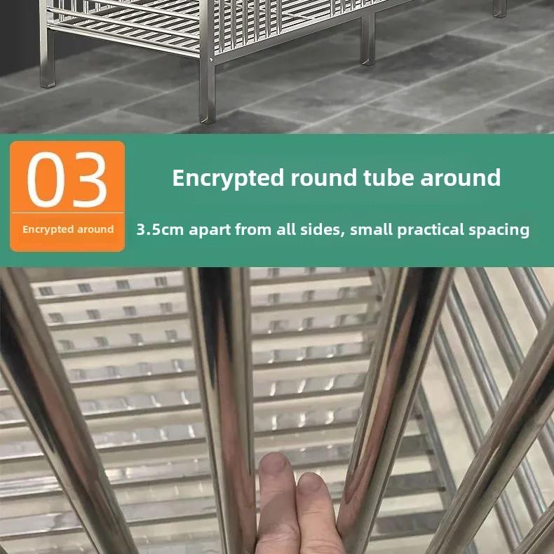 不锈钢鸡笼鸭笼宠物鸽子笼兔笼家用大号加密加厚养殖笼(工厂直销)