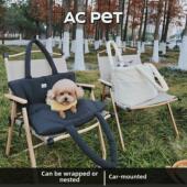 接受宠物泡扑郊游便携袋单肩对角大容量猫袋旅行狗车软窝袋