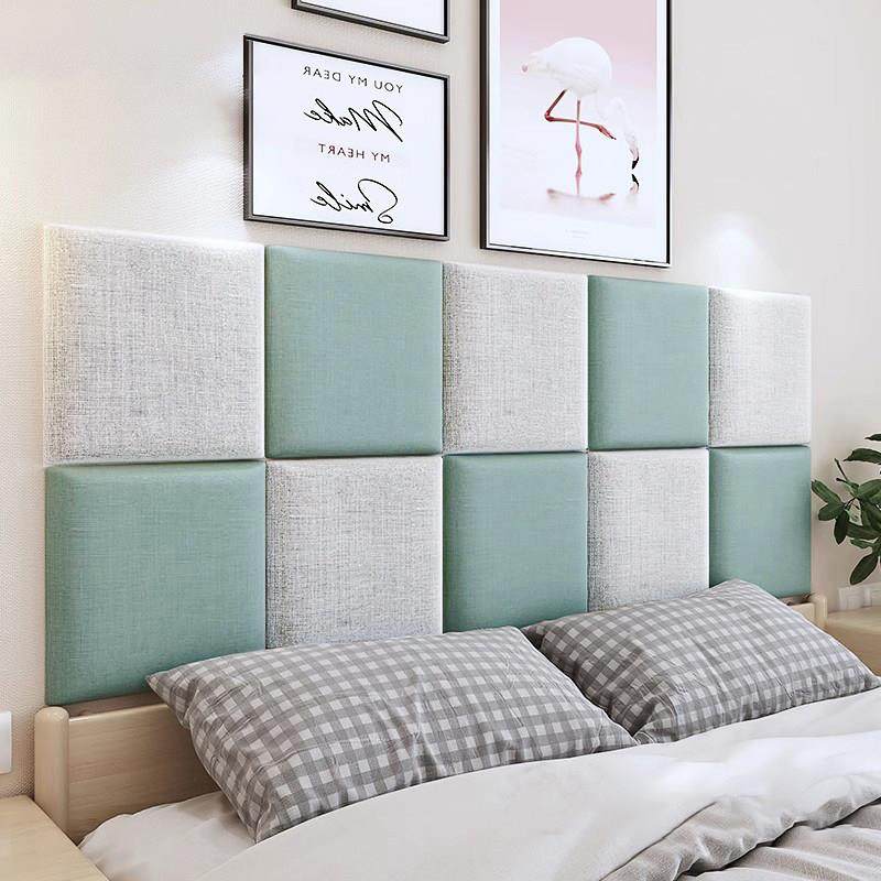 棉麻榻榻米软包墙围自粘防撞墙贴床头靠背软包垫墙面可拆洗炕围贴,家居饰品,软装墙贴,淘宝优惠券,粉丝福利购,淘宝优惠卷