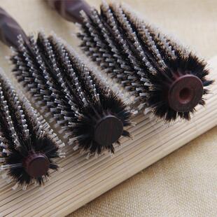 理髲店专业耐高温猪鬃毛梳滚梳吹卷发直发内扣梨花大卷圆筒卷发梳