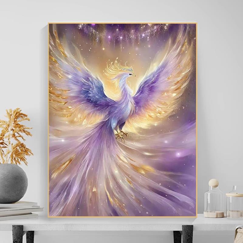 5d钻石画2024新款神彩凤凰满砖石画客厅吉祥动物点钻十字绣高难度