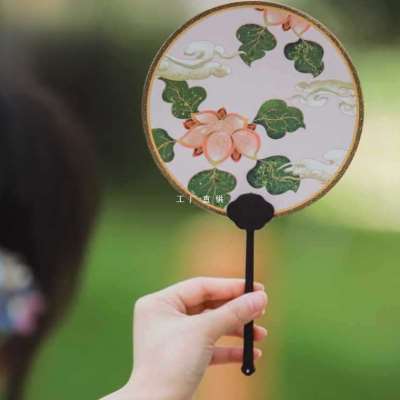 敦煌院 饶有生趣敦煌纹彩系列团扇 古风团扇博物馆文创扇子女