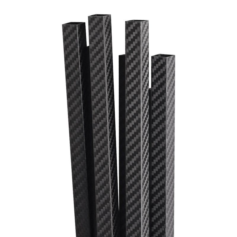 高强度长500mm OD8 n10 15 18 20 22 25 30 35 40mm3K碳纤维方管