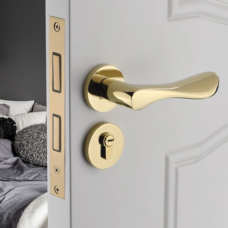 金色门锁室内卧室房门锁小鸟分体B磁吸静音门锁家用锁具实木门至