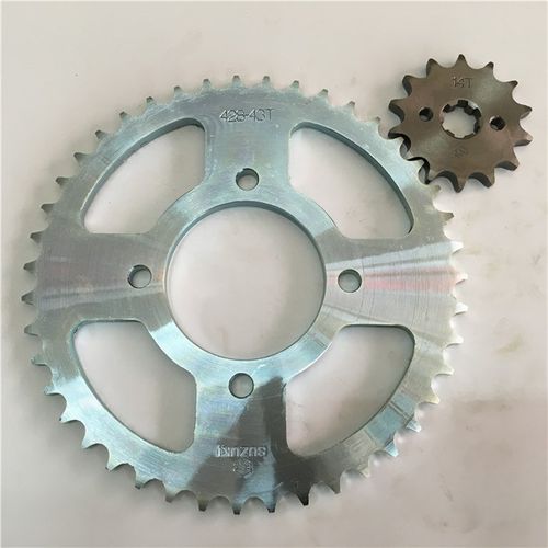 摩托车配件 轻骑 骏驰GT125 QS125-5大小链轮/链T条/套链43-14